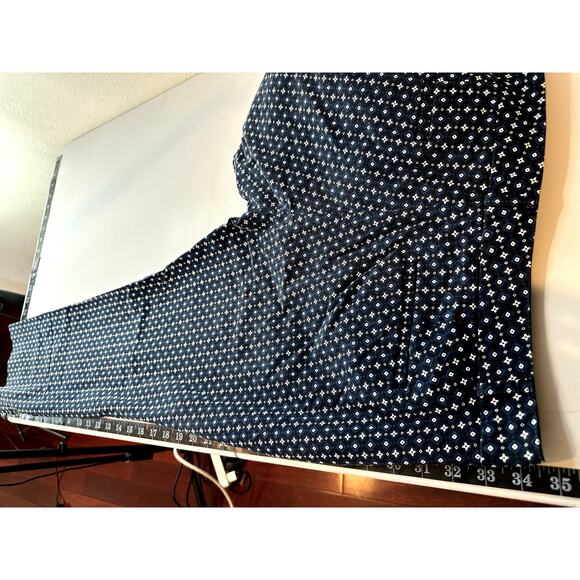 Banana Republic Jackson Fit Pants Size 12 Black with Navy & White Pattern - Picture 15 of 15